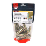 This is an image of Timco - Shield Anchor Projecting Bolts - Yellow M10:15P (M10 x 85)mm - (16 PCS TIMbag) 1015PSHB