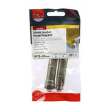 This is an image of Timco - Shield Anchor Projecting Bolts - Yellow M10:15P (M10 x 85)mm - (2 PCS TIMpac) 1015PSHP