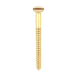 This is an image of Timco - Solid Brass Timber Screws - SLOT - Countersunk 10 x 2 1/2" - (100 PCS Box) 10212CBS