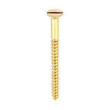 This is an image of Timco - Solid Brass Timber Screws - SLOT - Countersunk 10 x 2 1/2" - (100 PCS Box) 10212CBS