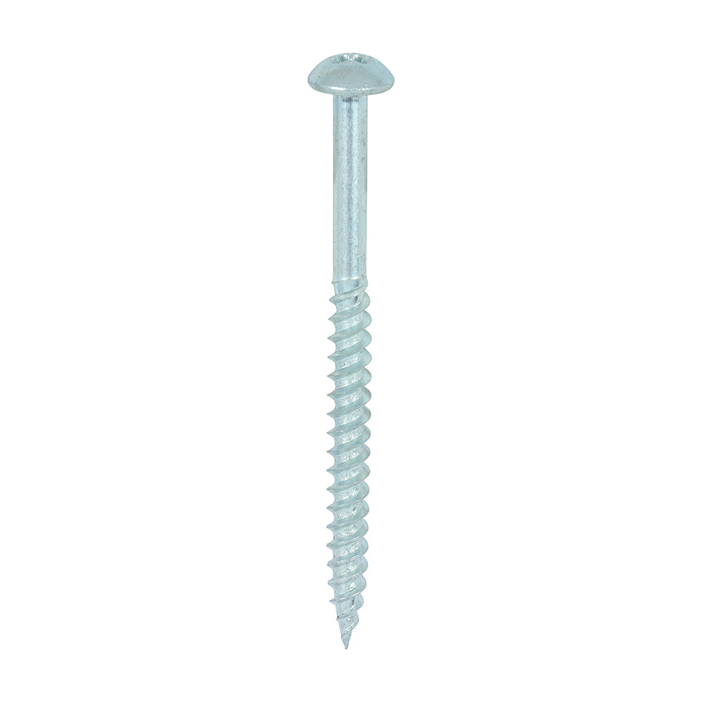 This is an image of Timco - Twin-Threaded Woodscrews - PZ - Round - Zinc 10 x 2 1/2" - (200 PCS Box) 10212CRWZ
