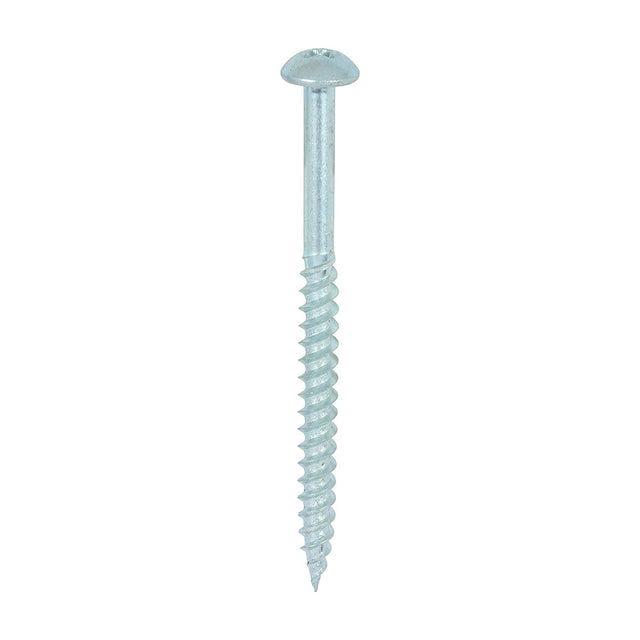 This is an image of Timco - Twin-Threaded Woodscrews - PZ - Round - Zinc 10 x 2 1/2" - (200 PCS Box) 10212CRWZ
