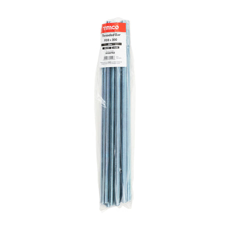 This is an image of Timco - Threaded Bars - Grade 4.8 - Zinc M10 x 300mm - (10 PCS Bundle) 10300TBZ