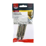 This is an image of Timco - Shield Anchor Projecting Bolts - Yellow M10:30P (M10 x 100)mm - (2 PCS TIMpac) 1030PSHP