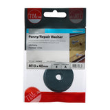 This is an image of Timco - Penny / Repair Washers - Zinc M10 x 40mm - (4 PCS TIMpac) 1040WHPZP