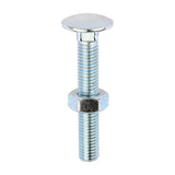 This is an image of Timco - Carriage Bolts & Hex Nuts - Zinc M10 x 65mm - (50 PCS Box) 1065CB