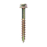 This is an image of Timco - Advanced Coach Screws - Hex Flange - Yellow 10.0 x 70mm - (50 PCS Box) 1070SCSY