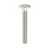 This is an image of Timco - Carriage Bolts - A2 Stainless Steel M10 x 75mm - (5 PCS Bag) 1075CBSSX