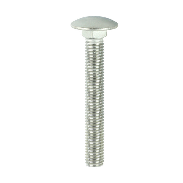 This is an image of Timco - Carriage Bolts - A2 Stainless Steel M10 x 75mm - (5 PCS Bag) 1075CBSSX