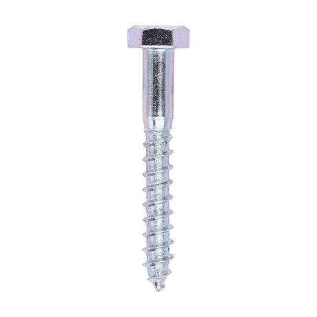 This is an image of Timco - Coach Screws - Hex - Zinc 10.0 x 75mm - (100 PCS Box) 1075CSC