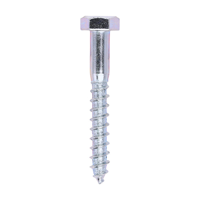 This is an image of Timco - Coach Screws - Hex - Zinc 10.0 x 75mm - (100 PCS Box) 1075CSC