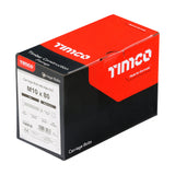 This is an image of Timco - Carriage Bolts & Hex Nuts - Zinc M10 x 80mm - (50 PCS Box) 1080CB