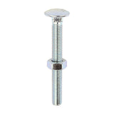 This is an image of Timco - Carriage Bolts & Hex Nuts - Zinc M10 x 90mm - (25 PCS Box) 1090CB