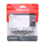 This is an image of Timco - Screw Cups - Nickel To fit 10 Gauge Screws - (700 PCS TIMbag) 10NCUPB