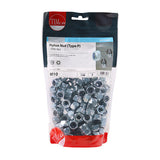 This is an image of Timco - Nylon Nuts - Type P - Zinc M10 - (130 PCS TIMbag) 10NPB