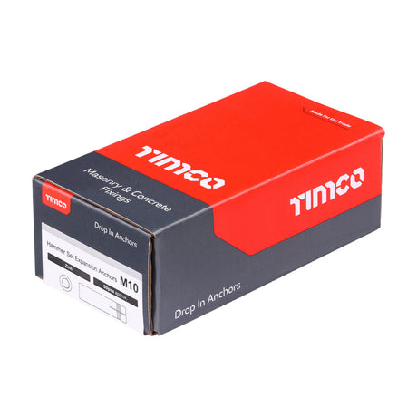 This is an image of Timco - Drop In Anchors - Zinc M10 - (50 PCS Box) 10WA