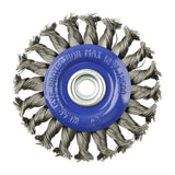 This is an image of Timco - Angle Grinder Wheel Brush - Twisted Knot Stainless Steel 115mm (1 Each Box) 115TWTSS