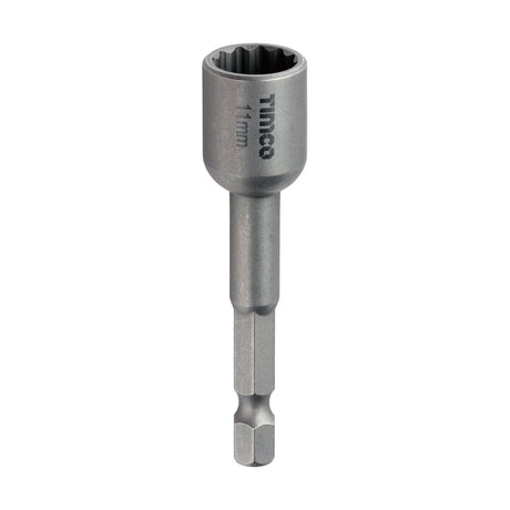 This is an image of Timco - Magnetic Socket Driver Bit - Bi-Hex 11 x 65 (1 Each Blister Pack) 11BHSDB