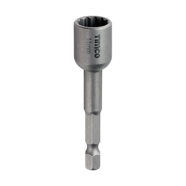 This is an image of Timco - Magnetic Socket Driver Bit - Bi-Hex 11 x 65 (1 Each Blister Pack) 11BHSDB