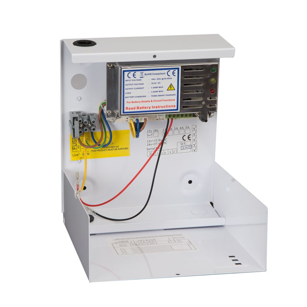 High quality image of the Zoo Hardware - 13.8Vdc 1 Amp Power Supply with Switch Mode - Full Current Load - Small Box | Sku. 1201sm-1 | available to order from Trade Door Handles in Kendal.