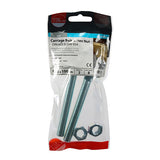 This is an image of Timco - Carriage Bolts & Hex Nuts - Zinc M12 x 100mm - (2 PCS TIMpac) 12100CBP