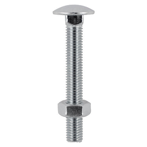 This is an image of Timco - Carriage Bolts & Hex Nuts - Stainless Steel M12 x 100mm - (2 PCS TIMpac) 12100CBSSP