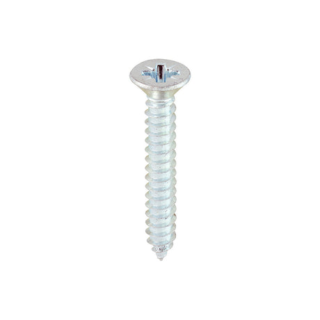 This is an image of Timco - Metal Tapping Screws - PZ - Countersunk - Self-Tapping - Zinc 12 x 1 1/2" - (200 PCS Box) 12112CCAZS