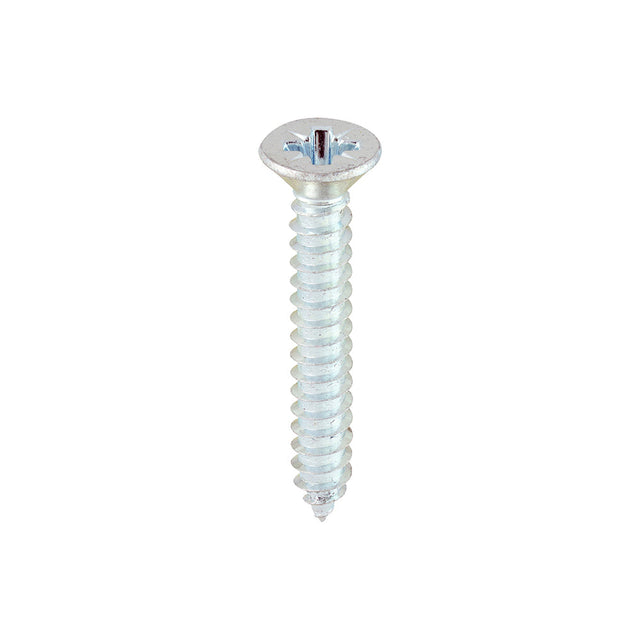 This is an image of Timco - Metal Tapping Screws - PZ - Countersunk - Self-Tapping - Zinc 12 x 1 1/2" - (200 PCS Box) 12112CCAZS