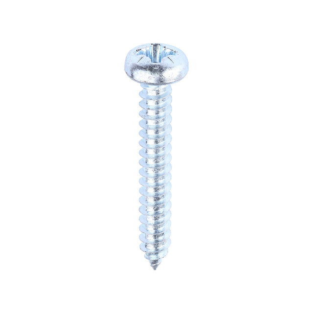This is an image of Timco - Metal Tapping Screws - PZ - Pan - Self-Tapping - Zinc 12 x 1 1/2" - (200 PCS Box) 12112CPAZS