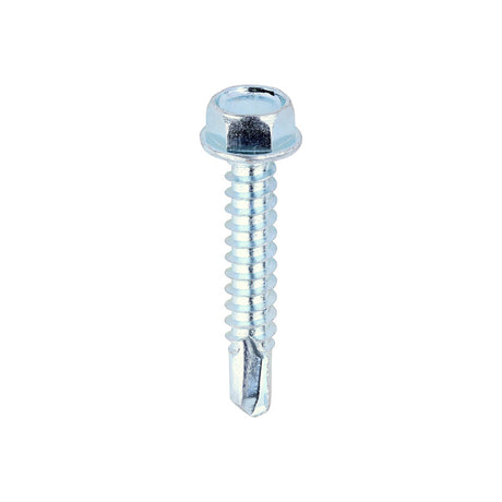 This is an image of Timco - Metal Construction Light Section Screws - Hex - Self-Drilling - Zinc 12 x 1 1/4" - (500 PCS Box) 12114HWSD