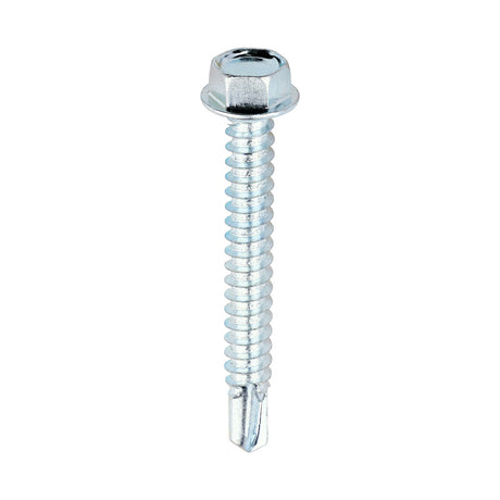 This is an image of Timco - Metal Construction Light Section Screws - Hex - Self-Drilling - Zinc 12 x 1 3/4" - (500 PCS Box) 12134HWSD