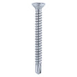 This is an image of Timco - Window Fabrication Screws - Countersunk with Ribs - PH - Self-Tapping - Self-Drilling Point - Zinc 3.9 x 16mm - (1000 PCS Box) 121Z