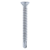 This is an image of Timco - Window Fabrication Screws - Countersunk with Ribs - PH - Self-Tapping - Self-Drilling Point - Zinc 3.9 x 16mm - (1000 PCS Box) 121Z