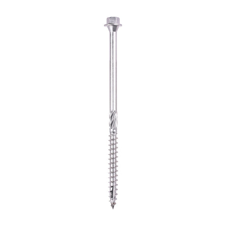 This is an image of Timco - Timber Frame Construction & Landscaping Screws - Hex - A4 Stainless Steel 6.7 x 125mm - (25 PCS Tube) 125INDEXSST
