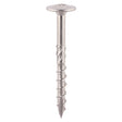 This is an image of Timco - Timber Frame Construction & Landscaping Screws - Wafer - A2 Stainless Steel 8.0 x 125mm - (20 PCS Tube) 125INDEXWSST