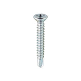 This is an image of Timco - Window Fabrication Screws - Countersunk - PH - Self-Tapping - Self-Drilling Point - Zinc 3.9 x 29mm - (1000 PCS Box) 126Z