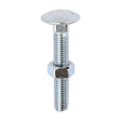 This is an image of Timco - Carriage Bolts & Hex Nuts - Zinc M12 x 75mm - (25 PCS Box) 1275CB