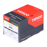 This is an image of Timco - Shield Only - Yellow M12 - (25 PCS Box) 12SH