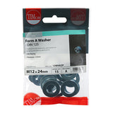This is an image of Timco - Form A Washers - Zinc M12 - (15 PCS TIMpac) 12WHAZP
