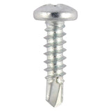 This is an image of Timco - Window Fabrication Screws - Pan - PH - Self-Tapping Thread - Self-Drilling Point - Zinc 4.2 x 19mm - (1000 PCS Box) 132Z