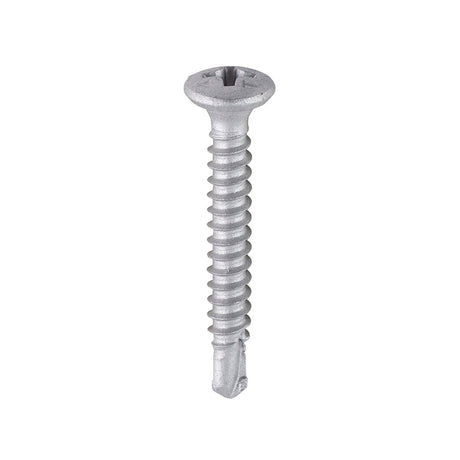 This is an image of Timco - Window Fabrication Screws - Friction Stay - Pan - PH - Self-Tapping Thread - Self-Drilling Point - Martensitic Stainless Steel & Silver Organic 3.9 x 29mm - (1000 PCS Box) 138SS