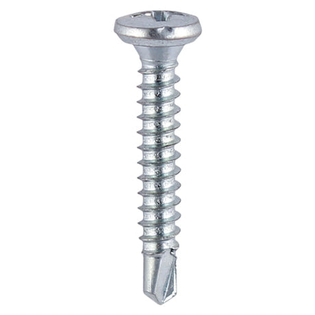 This is an image of Timco - Window Fabrication Screws - Friction Stay - Shallow Pan Countersunk - PH - Self-Tapping - Self-Drilling Point - Zinc 4.8 x 16mm - (1000 PCS Box) 141Z