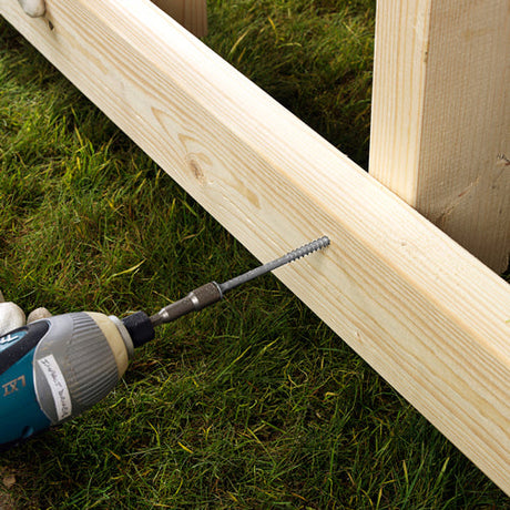 This is an image of Timco - Timber Frame Construction & Landscaping Screws - Hex - A4 Stainless Steel 6.7 x 150mm - (25 PCS Tube) 150INDEXSST