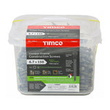 This is an image of Timco - Timber Frame Construction & Landscaping Screws - Hex - Exterior - Green Organic 6.7 x 150mm - (250 PCS Tub) 150INLT
