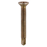 This is an image of Timco - Window Fabrication Screws - Countersunk - PH - Metric Thread - Self-Drilling Point - Yellow M4 x 19mm - (1000 PCS Box) 151Y