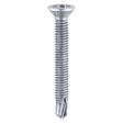 This is an image of Timco - Window Fabrication Screws - Countersunk - PH - Metric Thread - Self-Drilling Point - Zinc M4 x 25mm - (1000 PCS Box) 153Z