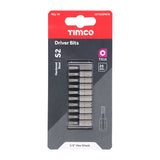 This is an image of Timco - S2 Driver Bits - TX TX15 x 25 (10 Pieces Blister Pack) 15TX25PACK