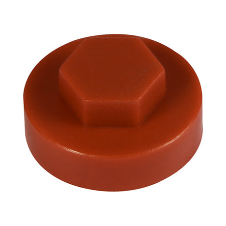 This is an image of Timco - Hex Head Cover Caps - Terracotta 16mm - (1000 PCS Bag) 1604C39CAP