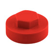 This is an image of Timco - Hex Head Cover Caps - Poppy Red 16mm - (1000 PCS Bag) 1604E53CAP