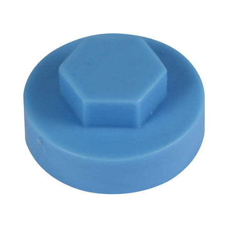 This is an image of Timco - Hex Head Cover Caps - Cornflower 16mm - (1000 PCS Bag) 1620E51CAP
